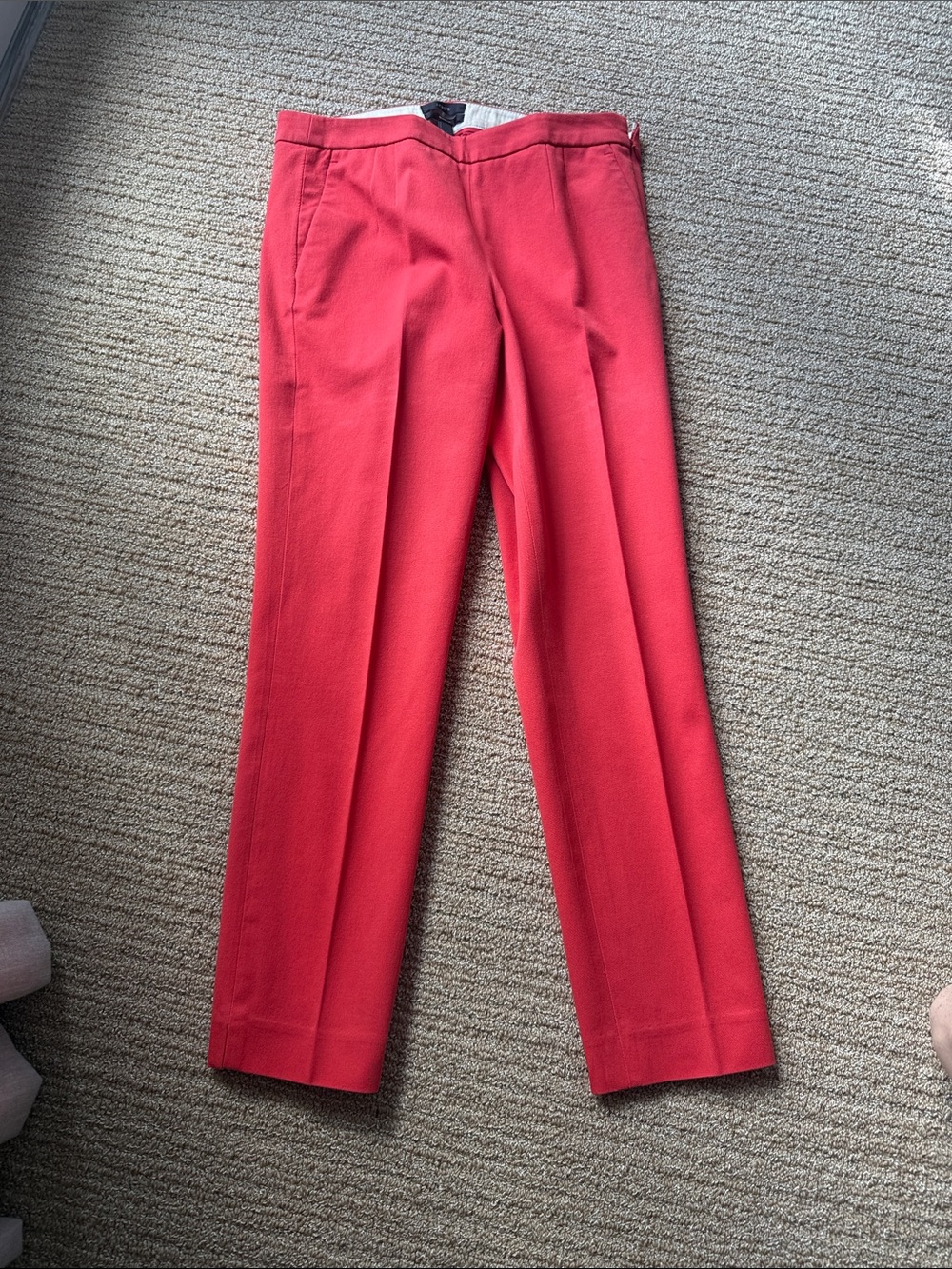 J. Crew Red Men's Dress Pants - Tailored Straight Leg